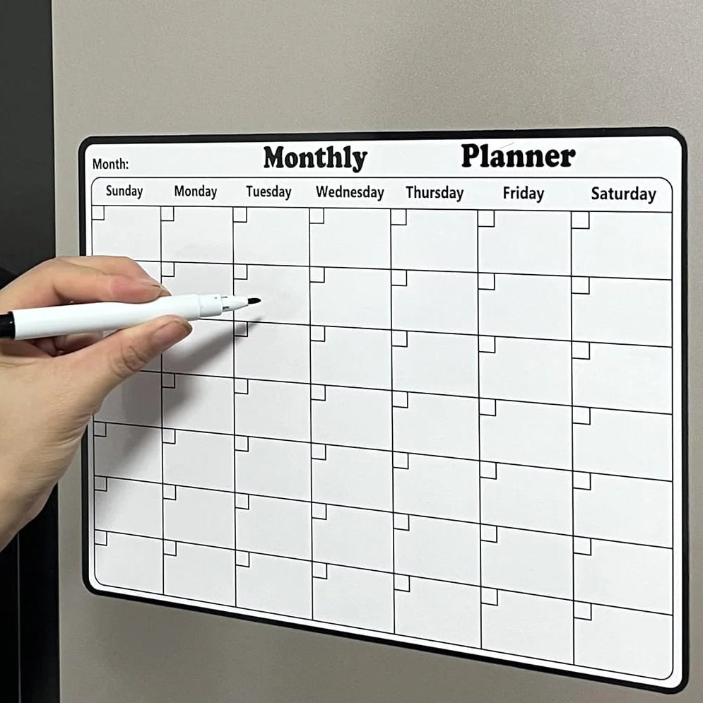 Reusable Magnetic Monthly Planner Sheet