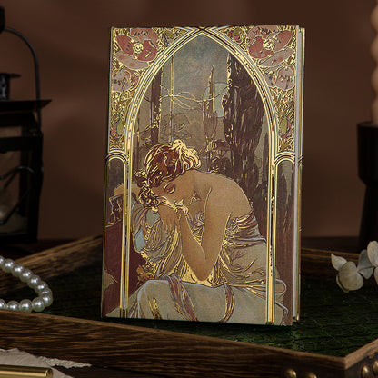 Alphonse Mucha Art Cover & Love Poems Theme Notebook Journal