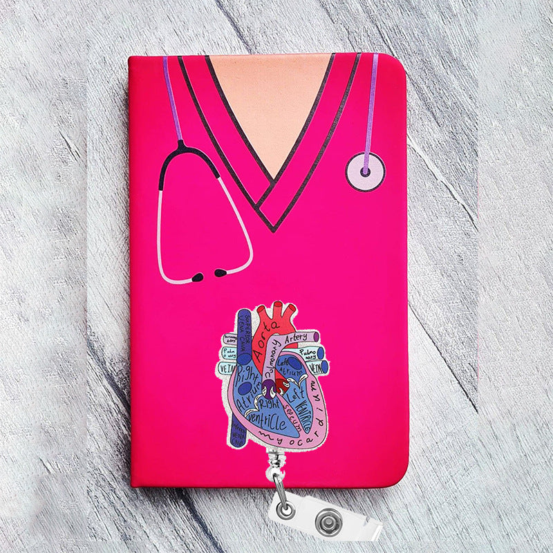 Medical Theme ID Badge with Heart Anatomy Card Holder