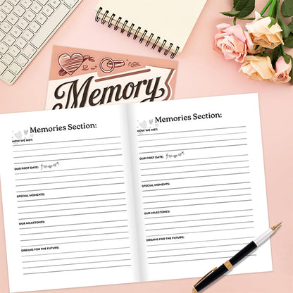Memory Book for Couples – Scrapbook & Journal for Shared Moments