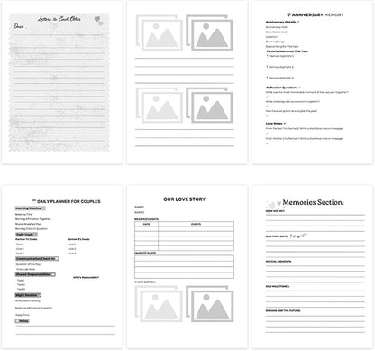 Memory Book for Couples – Scrapbook & Journal for Shared Moments