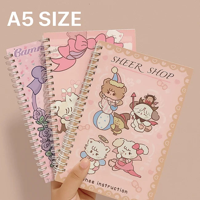 Mikko Cute A5 Spiral Notebook Set