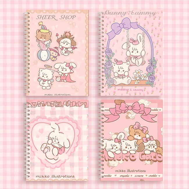 Mikko Cute A5 Spiral Notebook Set