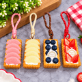 Mini Dessert Tart Keychains Charms – Fruit Cake Series