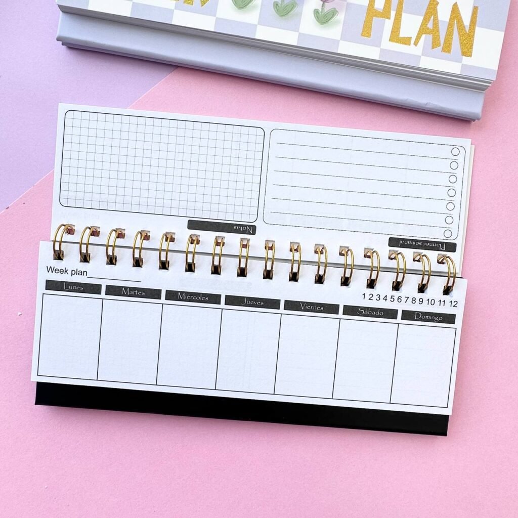 Mini Weekly Desktop Schedule Planner