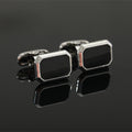 Minimalist Black Rectangle Cufflinks