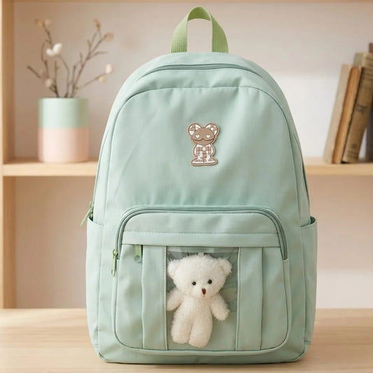 Mint Green Multi Pocket Backpack