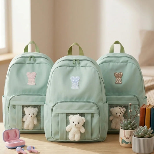 Mint Green Multi Pocket Backpack