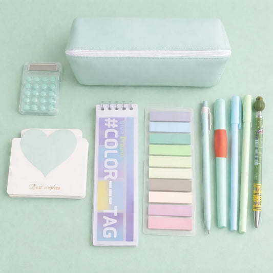 Mint Green Stationery Bundle with Pencil Case
