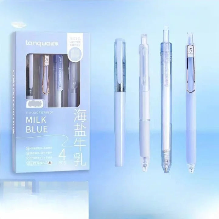 Longuo Mixed Designs Press Gel Pen - Set Of 4