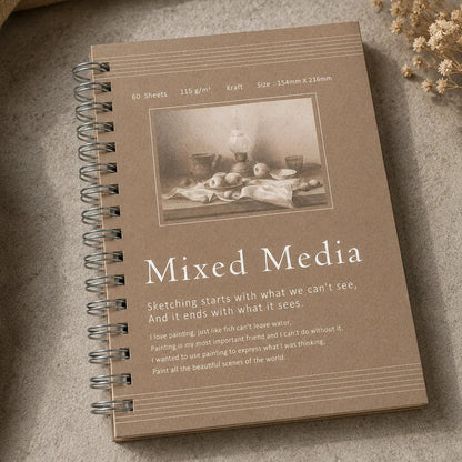 Mixed Media Kraft Pages Hardcover Journal
