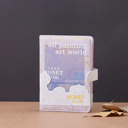 Monet Claude Leather Cover Magnetic Closure Notebook-Lavender
