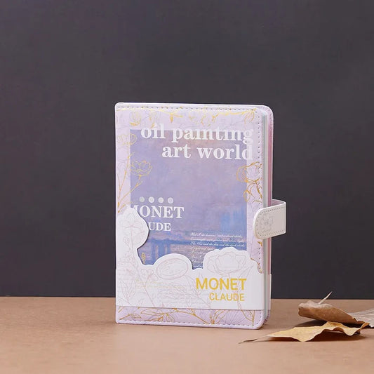 Monet Claude Leather Cover Magnetic Closure Notebook-Lavender
