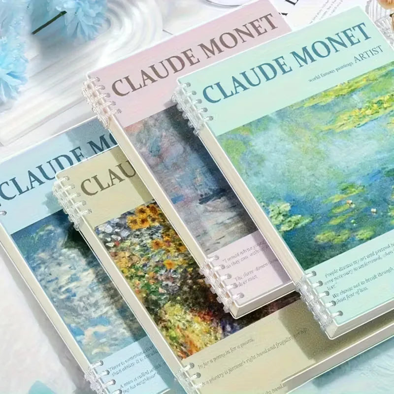 Set of Claude Monet-themed bookmarks on a light surface