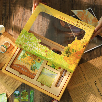 Monet and Van Gogh Oil Painting Series Journaling Kit Set