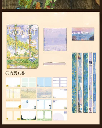 Monet and Van Gogh Oil Painting Series Journaling Kit Set