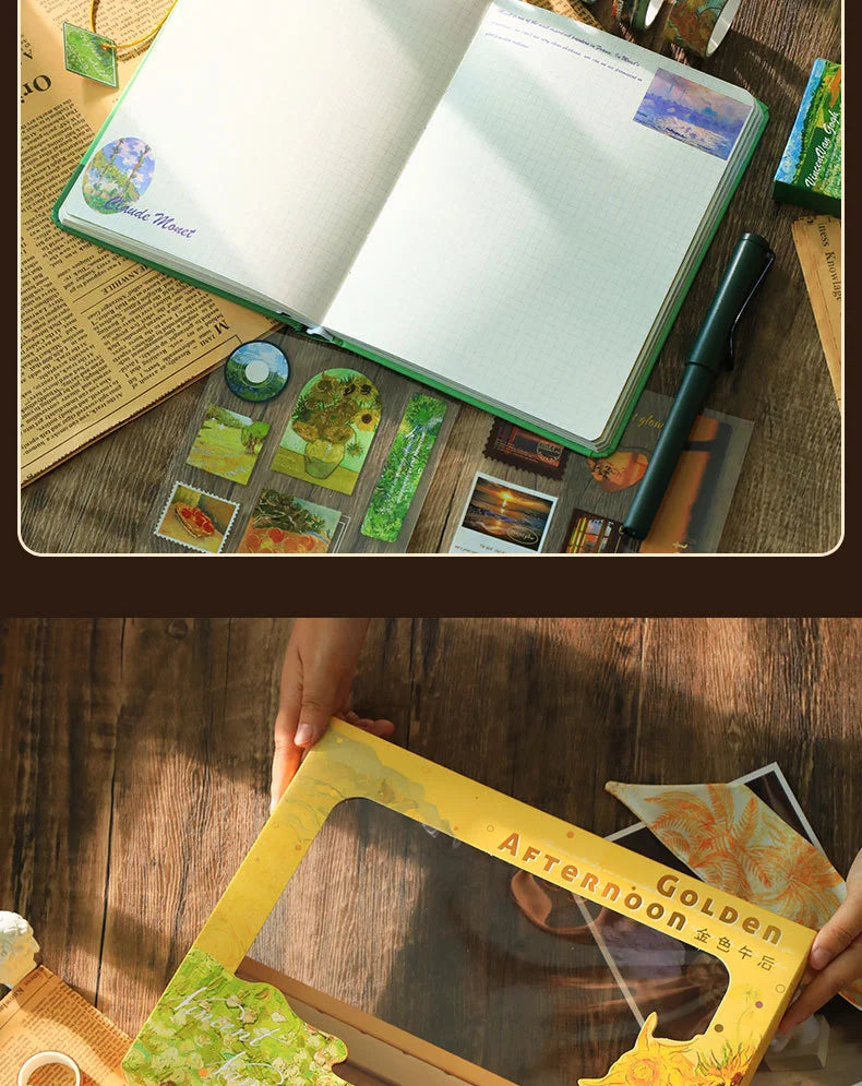 Monet and Van Gogh Oil Painting Series Journaling Kit Set