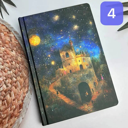 Moon & Stars Art Hardcover Notebook