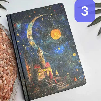 Moon & Stars Art Hardcover Notebook