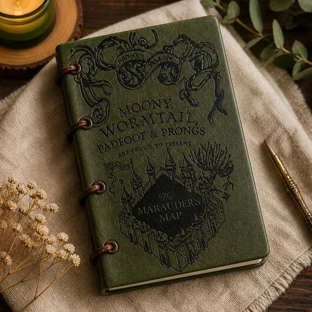 Moonlit Wormtail Leather Cover Journal