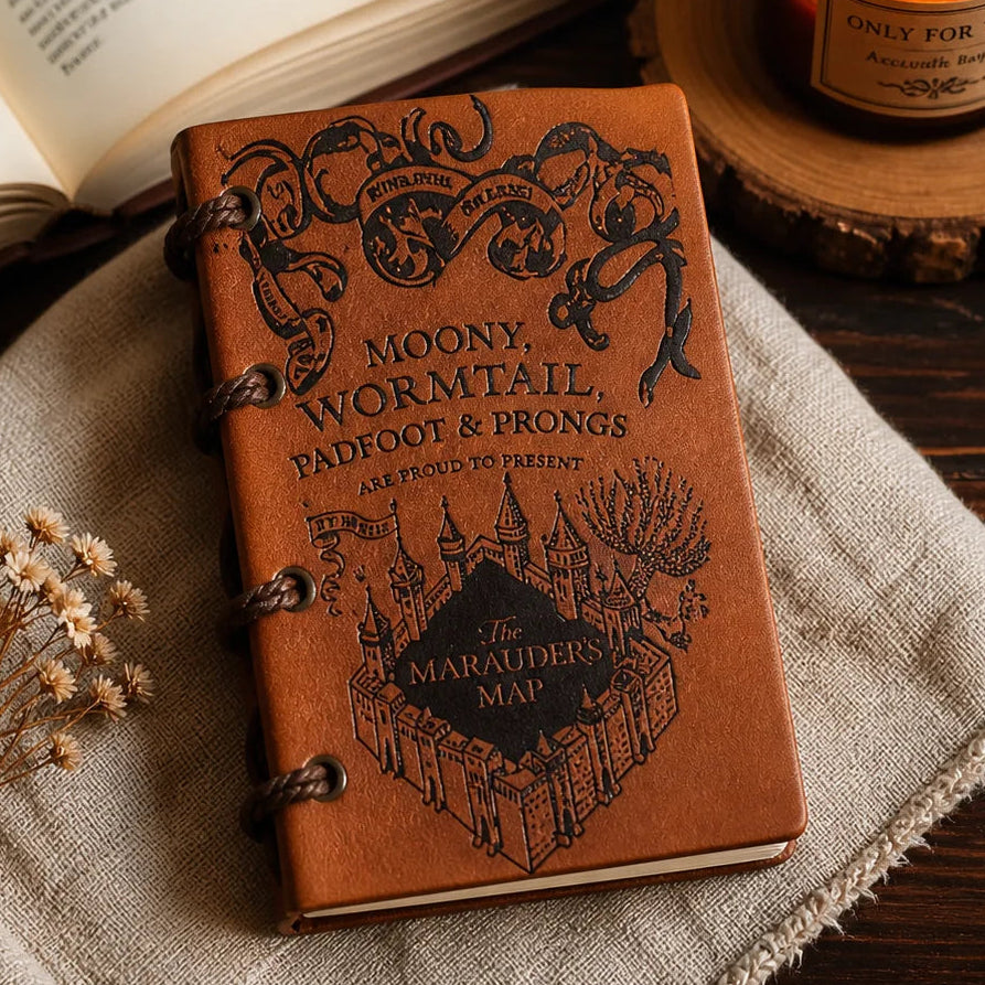 Moonlit Wormtail Leather Cover Journal