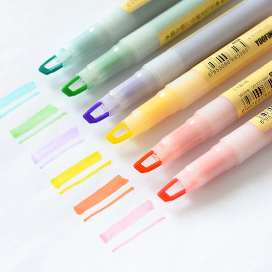 Morandi Color Hollow Nib Double Head Set Highlighted