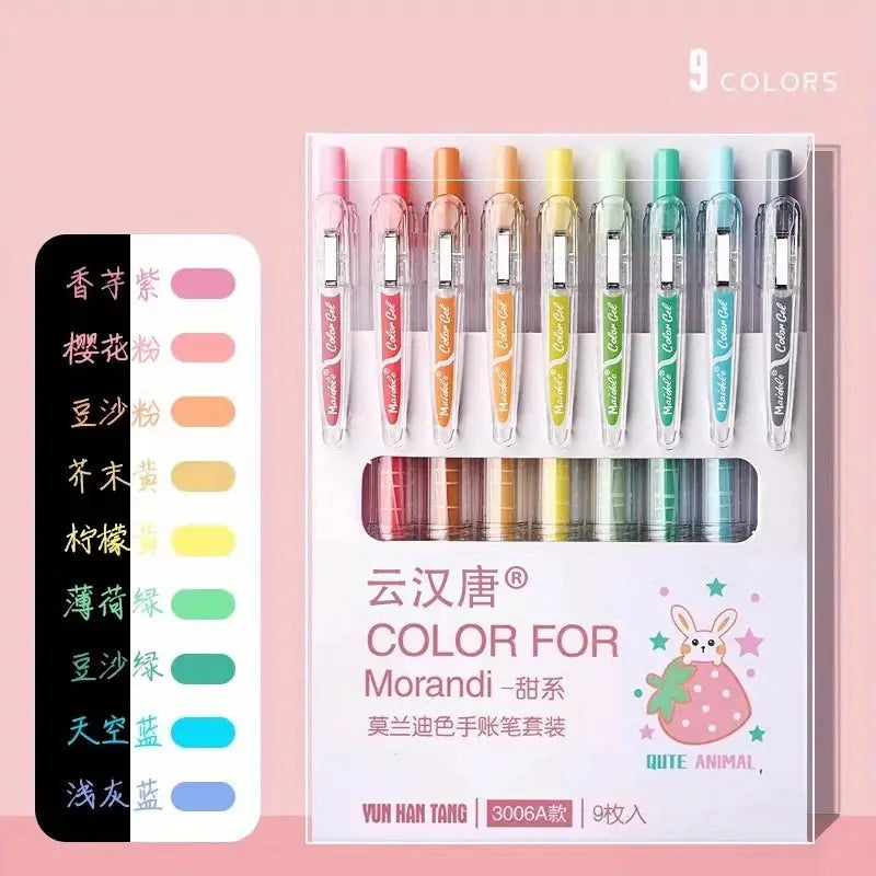 Morandi Colored Stretchable Pen Set