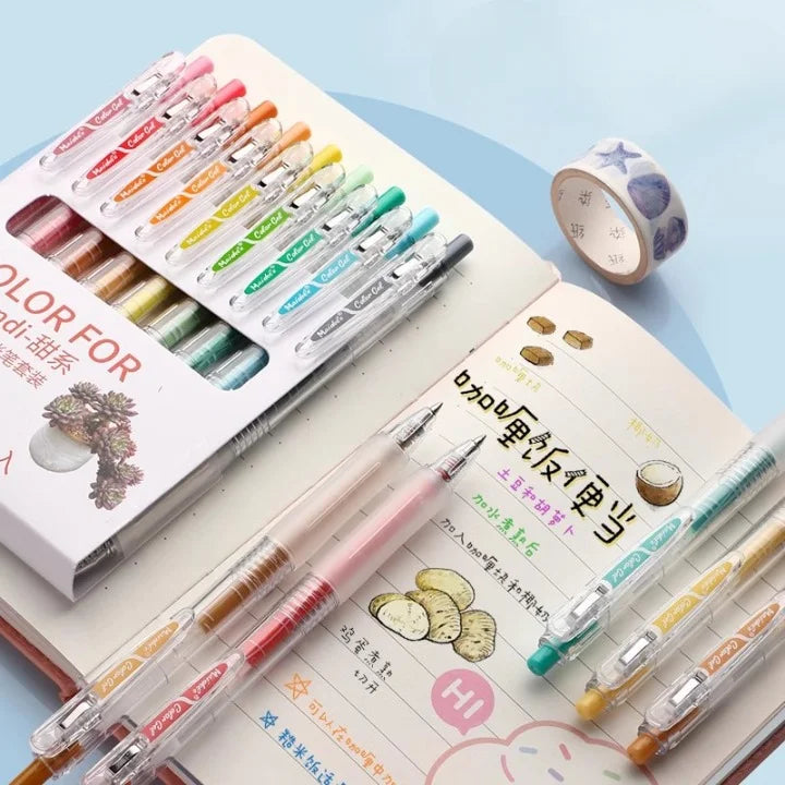Morandi Colored Stretchable Pen Set