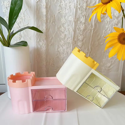 Castle Design Multi Functional Plastic Desk Organizer
