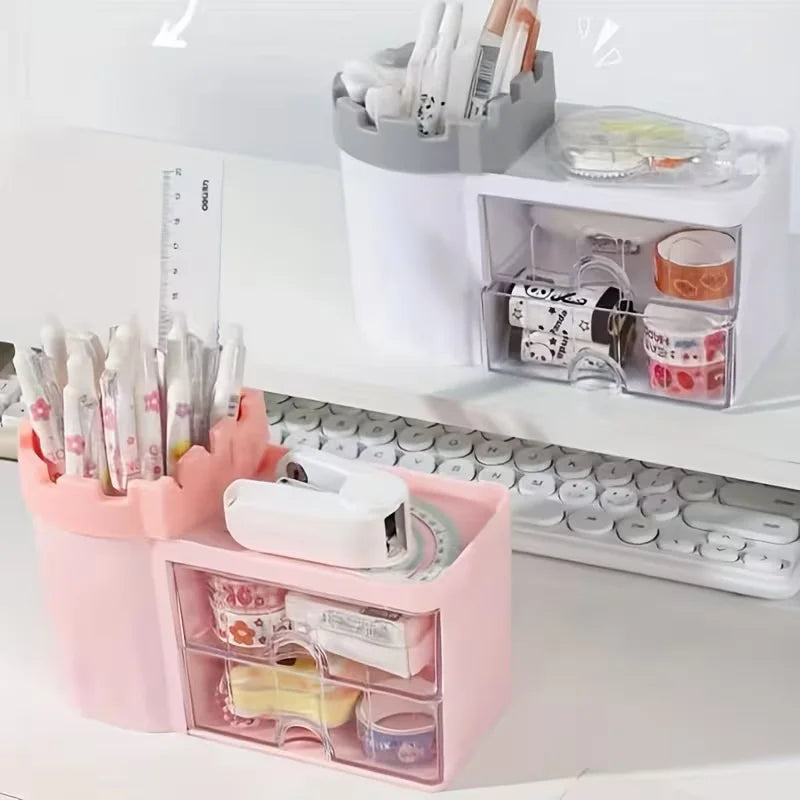 Castle Design Multi Functional Plastic Desk Organizer