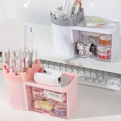 Castle Design Multi Functional Plastic Desk Organizer