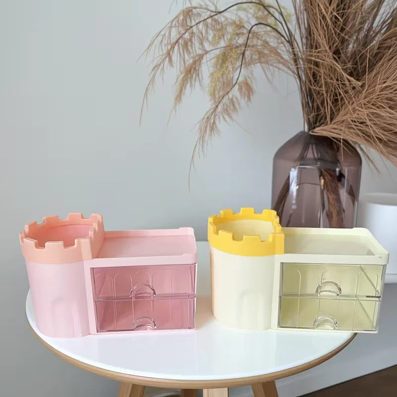 Castle Design Multi Functional Plastic Desk Organizer