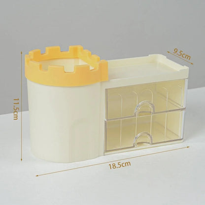 Castle Design Multi Functional Plastic Desk Organizer