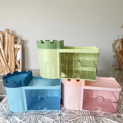 Castle Design Multi Functional Plastic Desk Organizer
