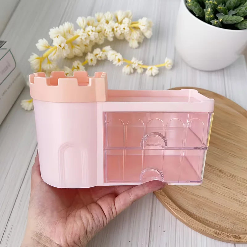 Castle Design Multi Functional Plastic Desk Organizer