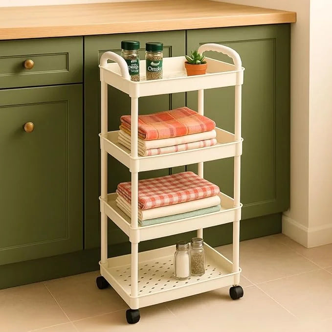 Multi Purpose 4 Tier Organizer Cart with Wheels