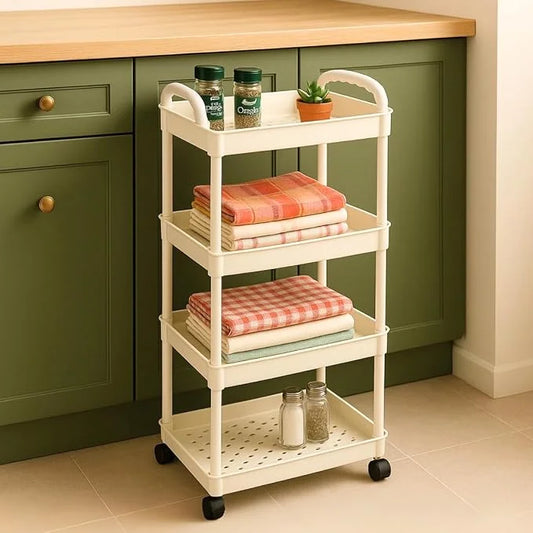 Multi Purpose 4 Tier Organizer Cart with Wheels
