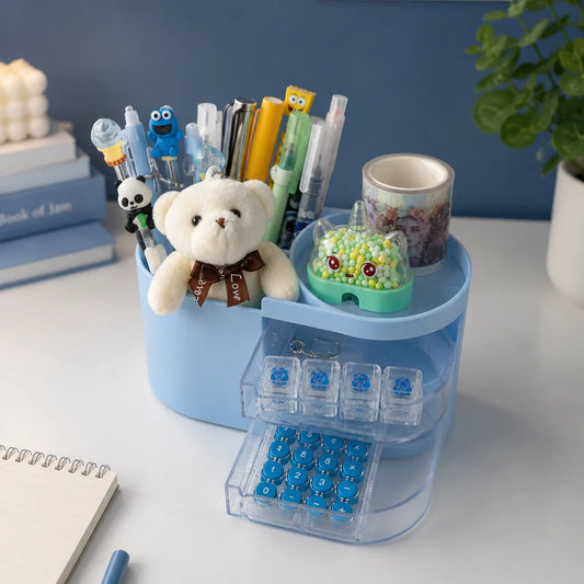 Multiple Compartments Cosmetic and Stationery Box