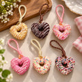 Multicolor Heart Shape Sprinkled Donut Charm