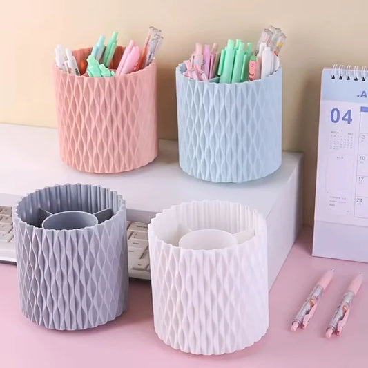 Revolving Pencil Holder and Makeup Organizer Box