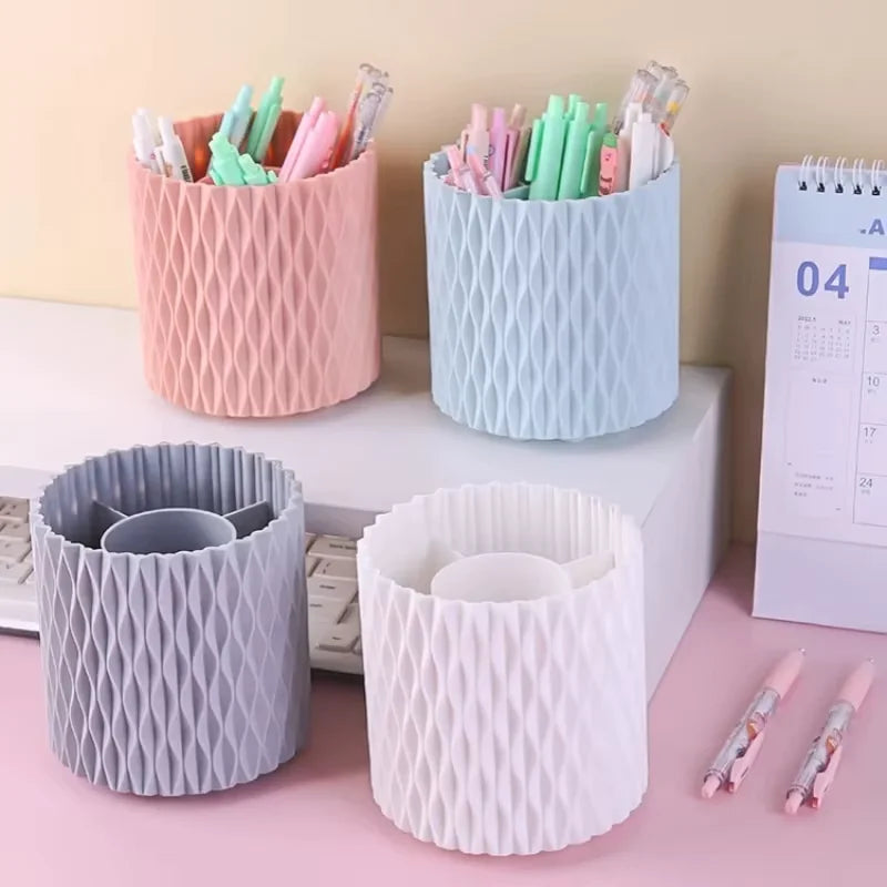 Revolving Pencil Holder and Makeup Organizer Box