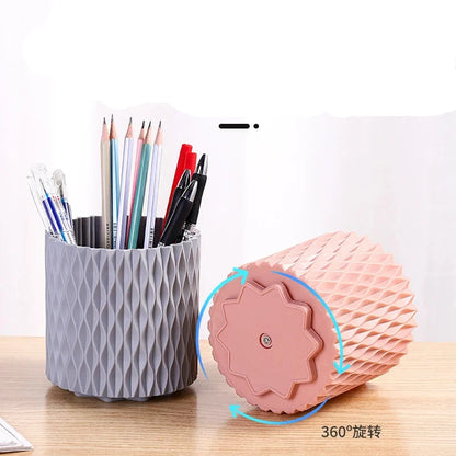 Revolving Pencil Holder and Makeup Organizer Box