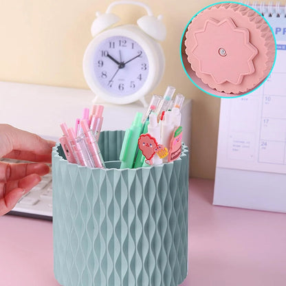 Revolving Pencil Holder and Makeup Organizer Box