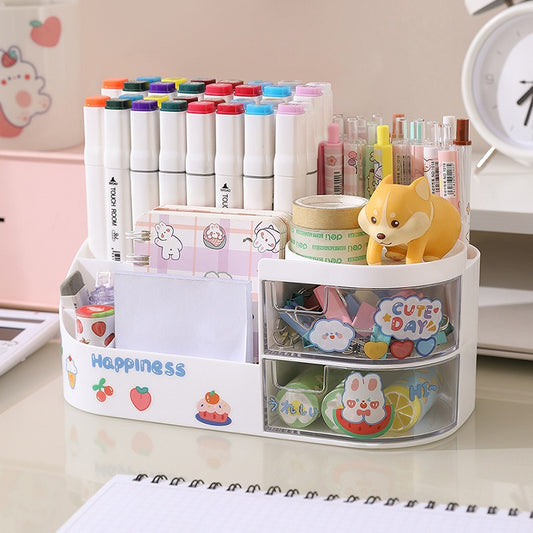 MultipleCompartmentsCosmeticandStationeryStorageBox#plasticbox#giftbox#stationeryboxes#custombox#multiplestoragebox#Clearstoragebox#Stackablestoragebox#Decorativestoragebox#Cardboardstoragebox#Closetstoragebox#Craftstoragebox#boxwithpenholder