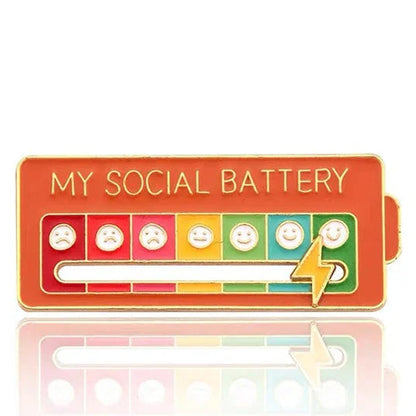 My Social Battery Decorative Brooch Enamel Pin