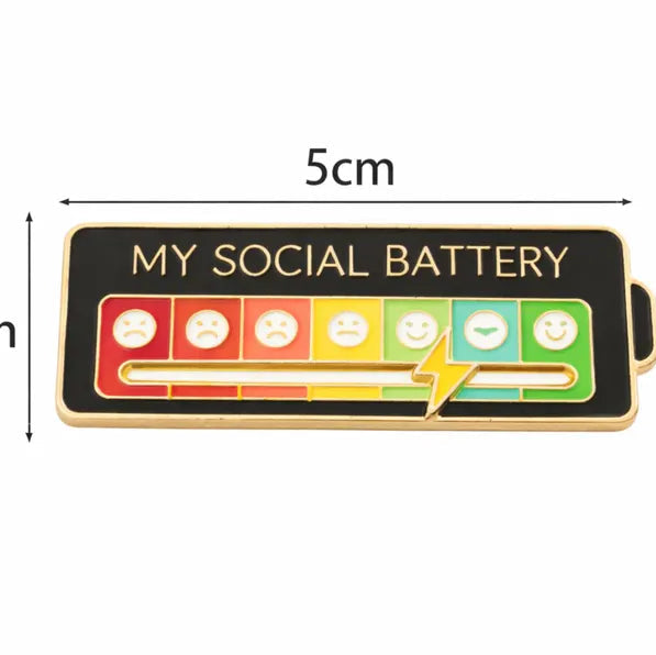 My Social Battery Decorative Brooch Enamel Pin