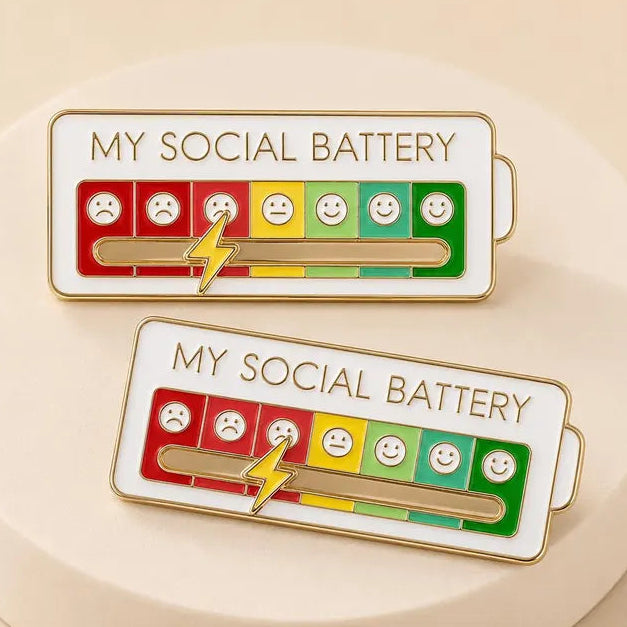 My Social Battery Decorative Brooch Enamel Pin