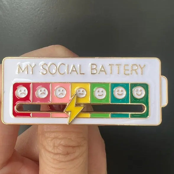 My Social Battery Decorative Brooch Enamel Pin