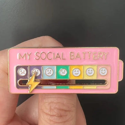 My Social Battery Decorative Brooch Enamel Pin