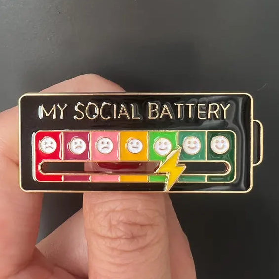 My Social Battery Decorative Brooch Enamel Pin